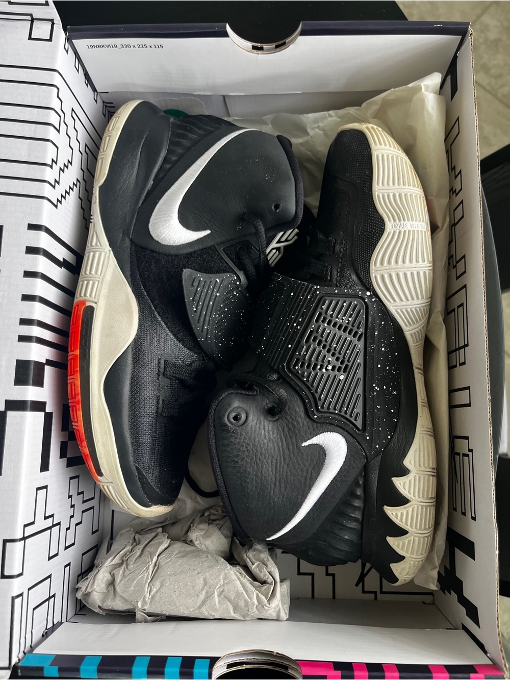 Nike Black & White Kyrie Basketball Sneakers